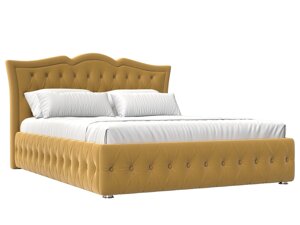 Кровать интерьерная Герда 180, микровельвет, желтый