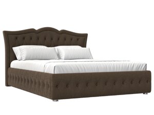 Кровать интерьерная Герда 180, рогожка, коричневый