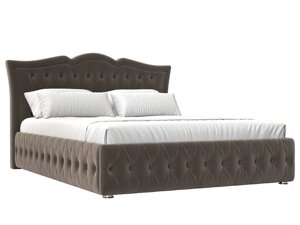 Кровать интерьерная Герда 180, велюр, коричневый
