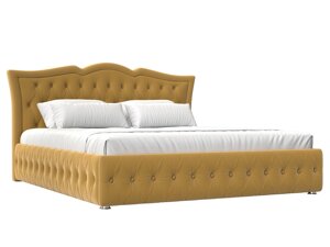Кровать интерьерная Герда 200, микровельвет, желтый
