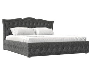 Кровать интерьерная Герда 200, рогожка, серый