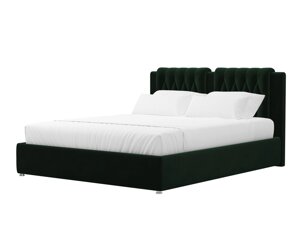 Кровать интерьерная Камилла 180, велюр, зеленый
