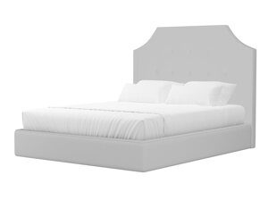 Кровать интерьерная Кантри 160, экокожа, белый