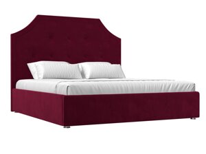 Кровать интерьерная Кантри 160, микровельвет, бордовый