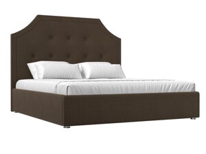 Кровать интерьерная Кантри 160, рогожка, коричневый