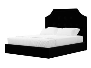 Кровать интерьерная Кантри 160, велюр, черный