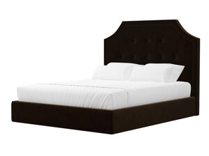 Кровать интерьерная Кантри 160, велюр, коричневый