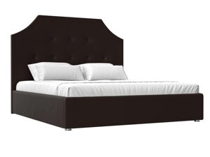 Кровать интерьерная Кантри 200, экокожа, коричневый
