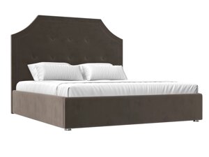 Кровать интерьерная Кантри 200, велюр, коричневый