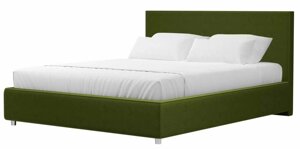 Кровать интерьерная Кариба 160, микровельвет, зеленый