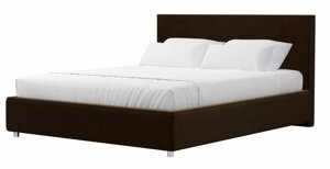 Кровать интерьерная Кариба 160, велюр, коричневый
