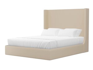 Кровать интерьерная Ларго 160, экокожа, бежевый