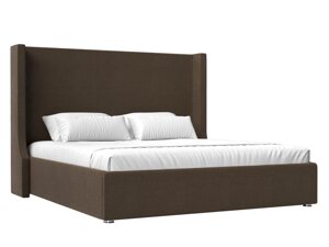 Кровать интерьерная Ларго 160, рогожка, коричневый