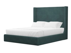 Кровать интерьерная Ларго 160, велюр, бирюзовый