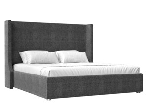 Кровать интерьерная Ларго 200, рогожка, серый