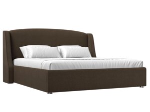 Кровать интерьерная Лотос 180, рогожка, коричневый