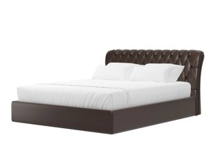 Кровать интерьерная Сицилия 160, экокожа, коричневый