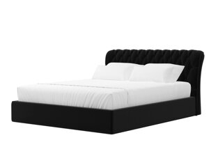 Кровать интерьерная Сицилия 160, микровельвет, черный