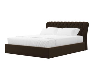 Кровать интерьерная Сицилия 160, микровельвет, коричневый