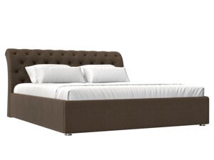 Кровать интерьерная Сицилия 160, рогожка, коричневый