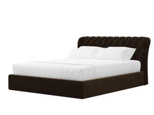 Кровать интерьерная Сицилия 160, велюр, коричневый