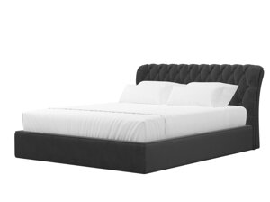 Кровать интерьерная Сицилия 160, велюр, серый