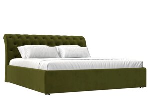 Кровать интерьерная Сицилия 200, микровельвет, зеленый