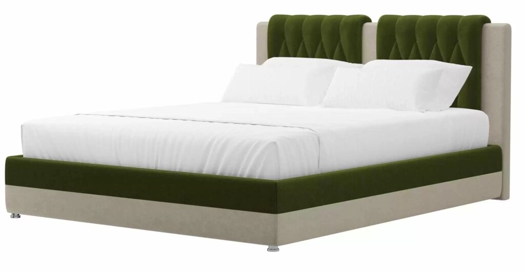 Кровать Камилла | Зеленый | Бежевый от компании M-Lion мебель - фото 1