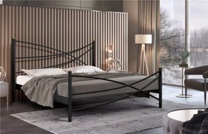 Кровать Лиана | 140х200 | металлическое основание | Черный