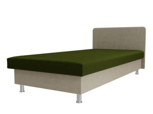 Кровать Мальта, микровельвет, зеленый, бежевый