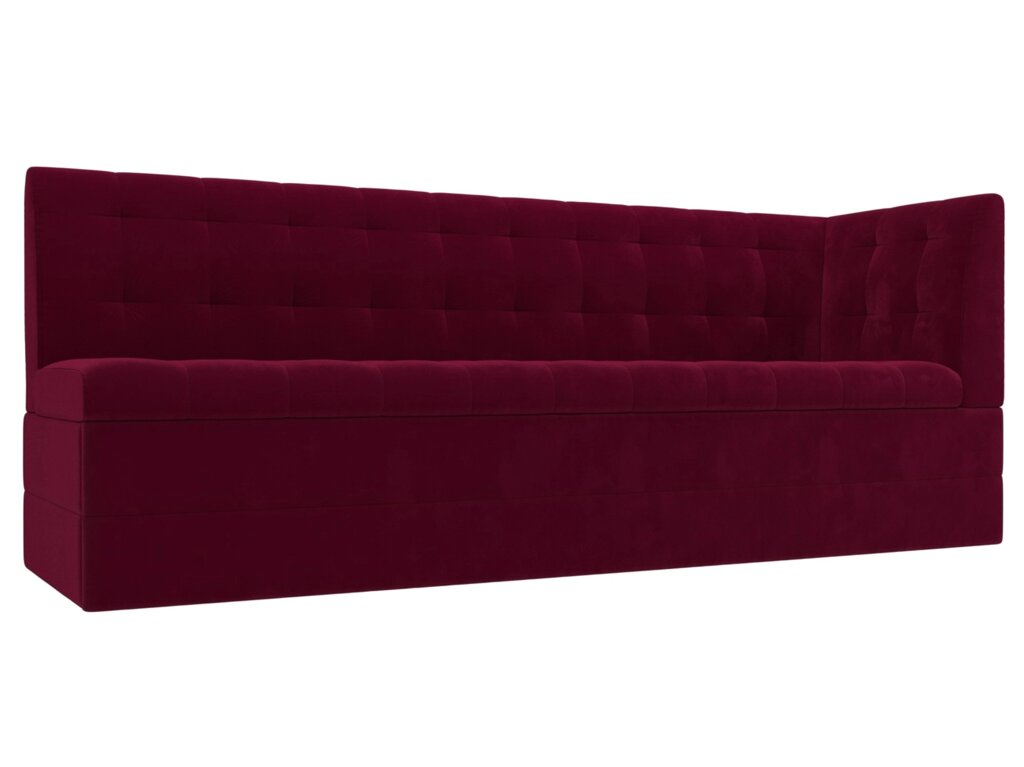 Кухонный диван Бриз с углом | Бордовый от компании M-Lion мебель - фото 1