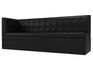 Кухонный диван Бриз с углом слева | Черный