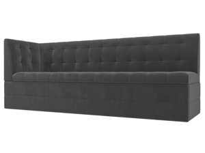 Кухонный диван Бриз с углом слева | Серый