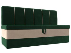 Кухонный диван Энигма | Зеленый | Бежевый