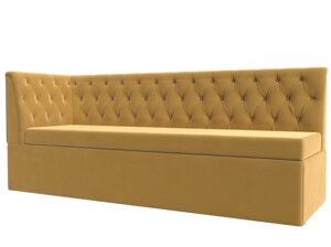 Кухонный диван Маркиз с углом слева | Желтый