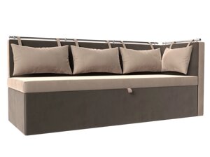 Кухонный диван Метро с углом | бежевый | коричневый