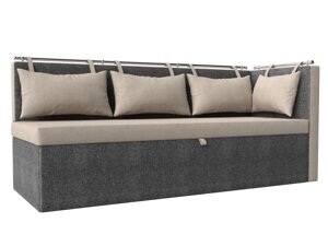 Кухонный диван Метро с углом | бежевый | Серый