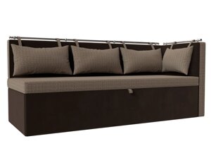Кухонный диван Метро с углом | Корфу 03 | коричневый
