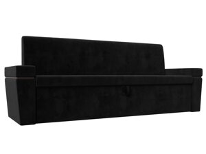 Кухонный прямой диван Деметра | Черный