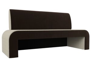 Кухонный прямой диван Кармен | бежевый | коричневый
