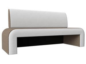 Кухонный прямой диван Кармен | коричневый | белый