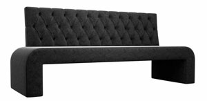 Кухонный прямой диван Кармен Люкс | Черный