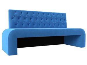 Кухонный прямой диван Кармен Люкс | Голубой