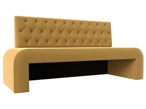 Кухонный прямой диван Кармен Люкс | Желтый
