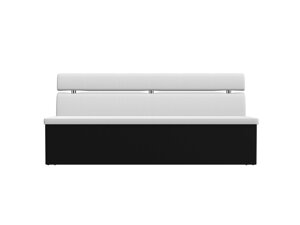 Кухонный прямой диван Классик | Белый | Черный