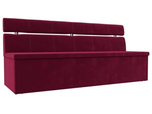 Кухонный прямой диван Классик | Бордовый