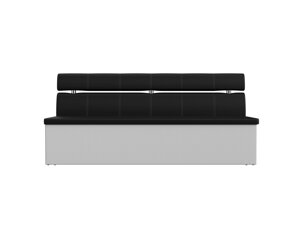 Кухонный прямой диван Классик | Черный | Белый