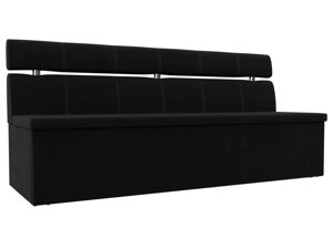 Кухонный прямой диван Классик | Черный
