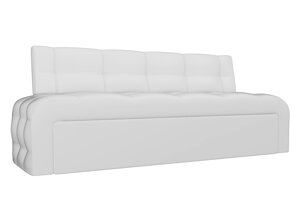Кухонный прямой диван Люксор | Белый