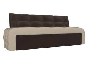 Кухонный прямой диван Люксор | бежевый | коричневый